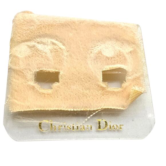 Christian Dior Earrings Pave Clustered Rhinestones Button Classic Design Clip On - Picture 9 of 10